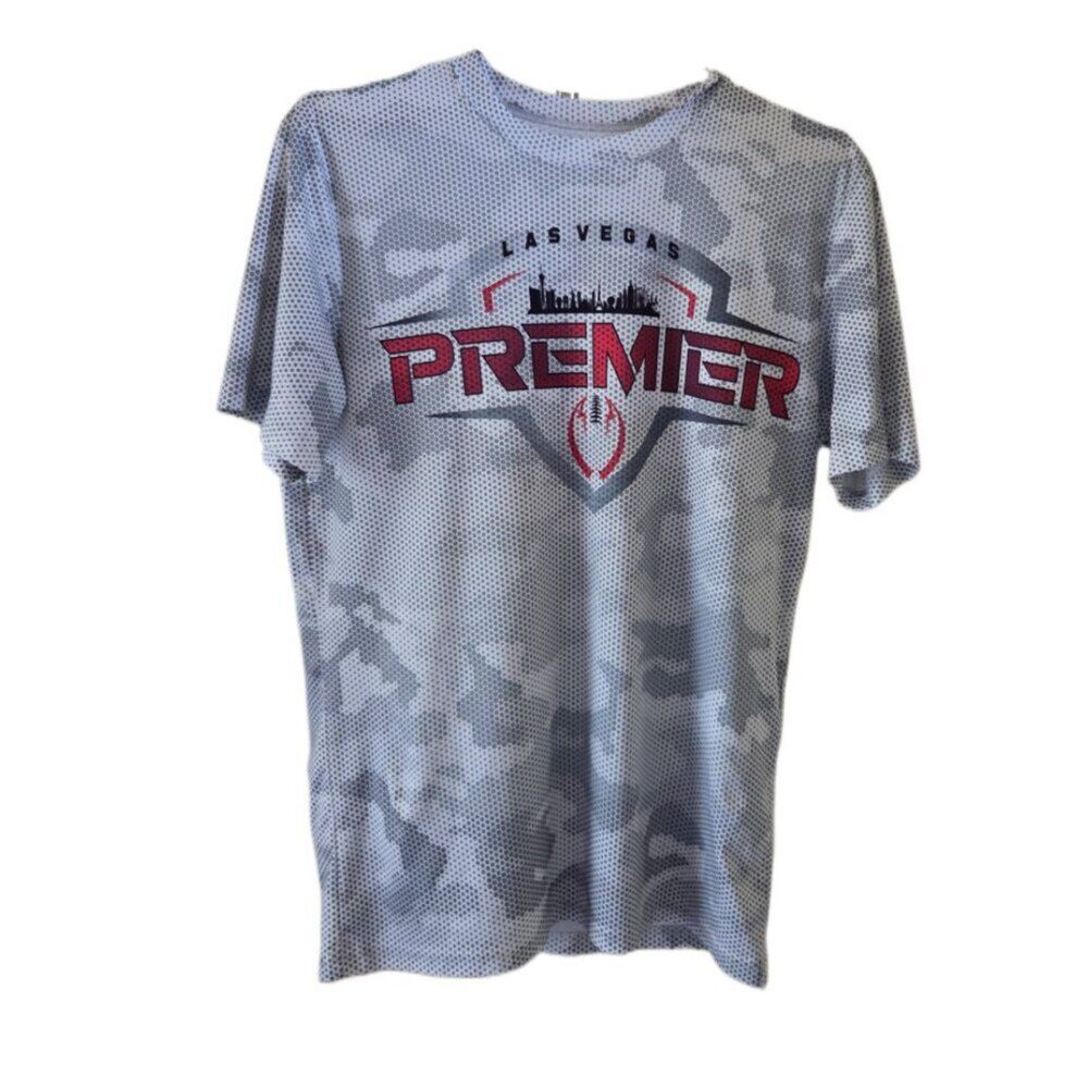 Sport-Tek Las Vegas Premier Gray/White Short Sleeve Jersey - Youth XL